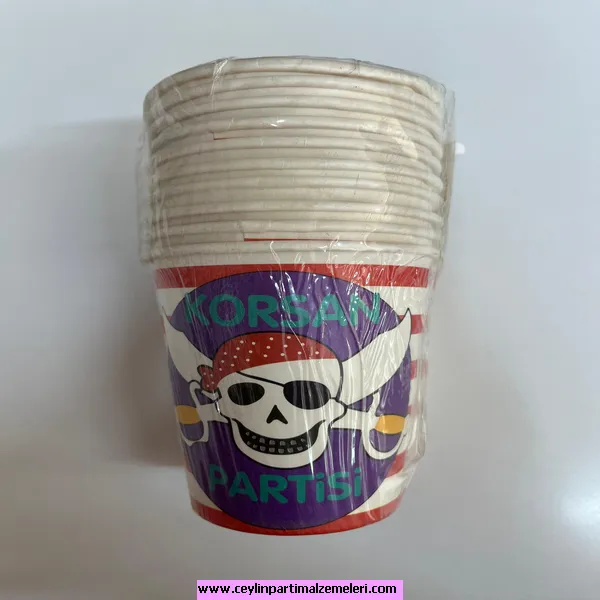 Korsan Temalı Karton Bardak